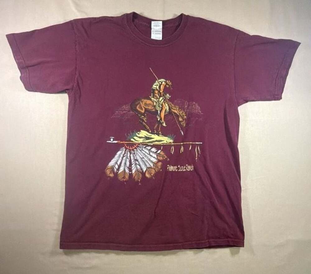 Vintage Philmont Scout Ranch Native American Horse Graphic T-Shirt  Large